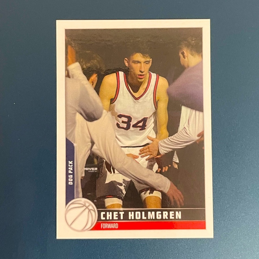 Limited Edition Chet Holmgren Rookie Card 2022 Topps X Chet Holmgren Thunder​